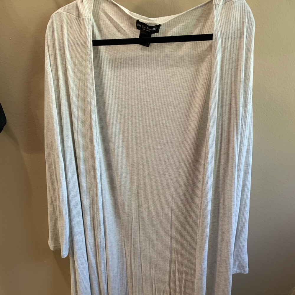 Floor length cardigan